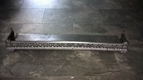 Cast iron fireplace fender - fireplace,