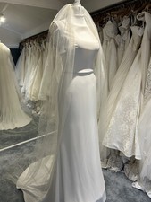 elizabeth dickens veil 126” length ivory comb wedding veil