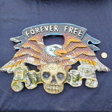 Original Vintage Painted  Harley Davidson Fairground Wall Of Death Sign 