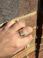 Men gold signet - gold, ring