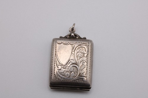 Antique silver stamp case