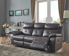 Brown genuine leather seater - brown,