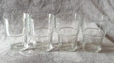 Ravenhead Glass Tumblers X4 Nesting Stackable Retro 1970s English 8floz 