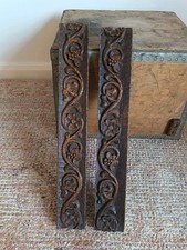 Antique Carved Oak Floral