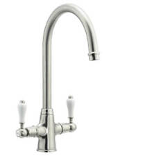 Astracast Colonial Twin Lever Kitchen Sink Mixer Tap brushed TP1024