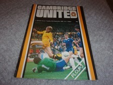 CAMBRIDGE UTD V ASTON VILLA LEAGUE CUP PROGRAMME SEASON 80 - 81