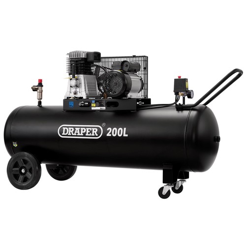 Draper 230v 200l belt - 230v, belt-driven