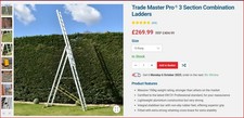 Trademaster Pro 3 Section Combination Ladder (Collection Only)