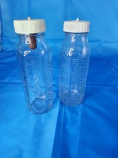 2 Vintage Evenflo Glass Baby Bottle 8 oz Made in USA