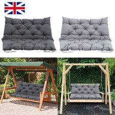 2-3 Seater Chair Replacement Cushions Garden Patio Swing Bench Seat Backrest Pad