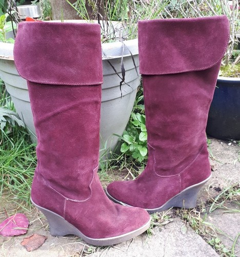 Designer faith wine red - wine, suede