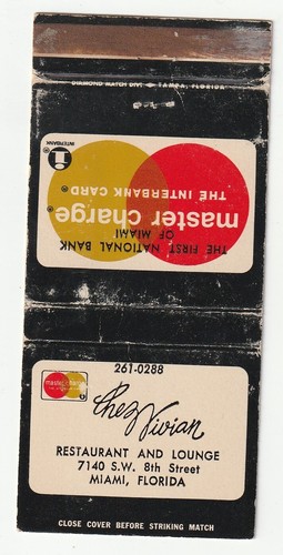 Matchbook cover chez - matchbook,