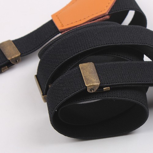 20mm black shaped suspenders - y-shaped,