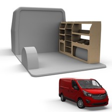 Renault Trafic Plywood Racking for 2014+ (Short Wheelbase) Shelving - Offside