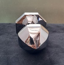 Centre Door Knob 60mm Diameter Polished Chrome. Vintage Reclaimed. 