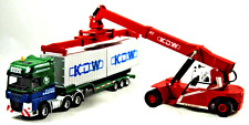 KDW 3-Axle Truck & LOW-LOADER TRAILER + CONTAINER REACH STACKER + 2 CONTAINERS