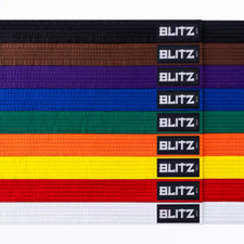 Blitz Sports Plain Coloured Lightweight Karate Belt Karate Judo Rank Colour Belt