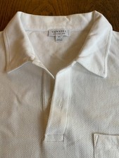 Sunspel Riviera Short Sleeve White Polo XL - Excellent Condition