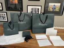 Mulberry Green Empty Gift Box 3 X Carrier Bags Tissue Paper Gift Bag Ribbon