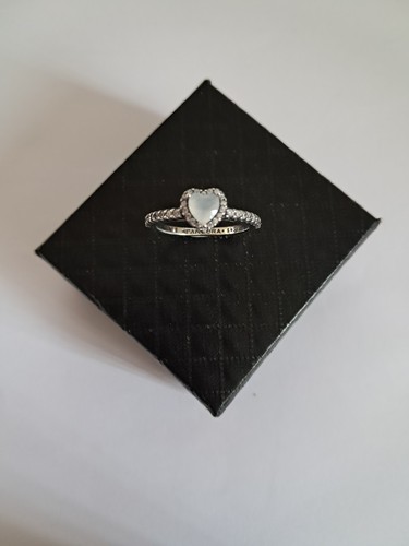 Pandora elevated white heart - white,