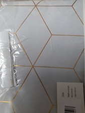 Light Grey, Gold Foil Print Stylish Blackout Curtains,  66x54