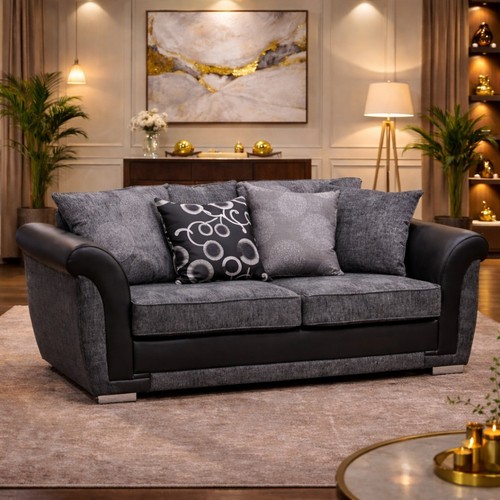 Modern fabric sofa with faux - modern,