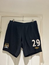 Manchester City Official 2009/10 Umbro Shorts, No29 On Leg, Mens Black, Size XL