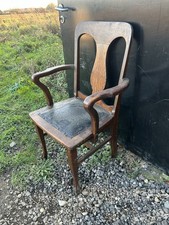 Walnut Bur Chair Queen Ann
