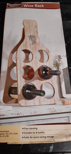 Wooden wine rack holds - rack, 6