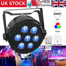 105W Par Can Stage Light RGBW 7 LED DMX Uplighter Lighting Effect DJ Disco Party