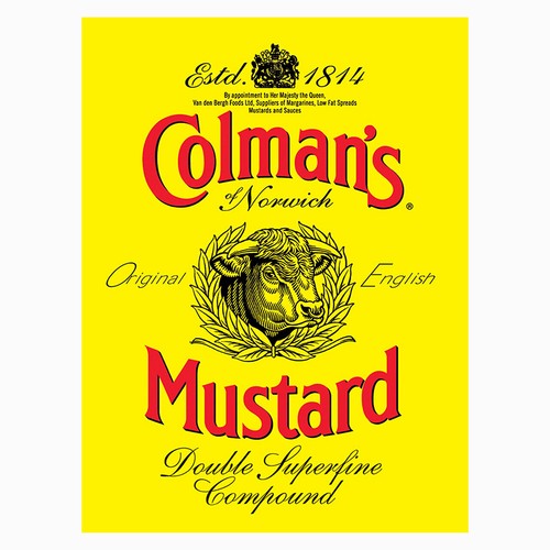 Colman mustard retro metal - colman's,