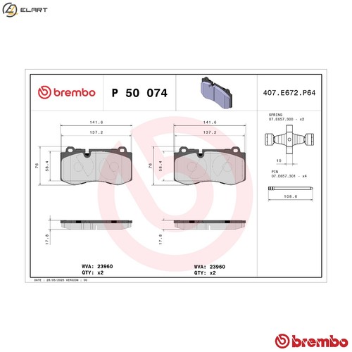 Brake pad set disc - pad,
