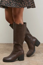 Oasis Brown Knee High Boots Womens Casual Boots