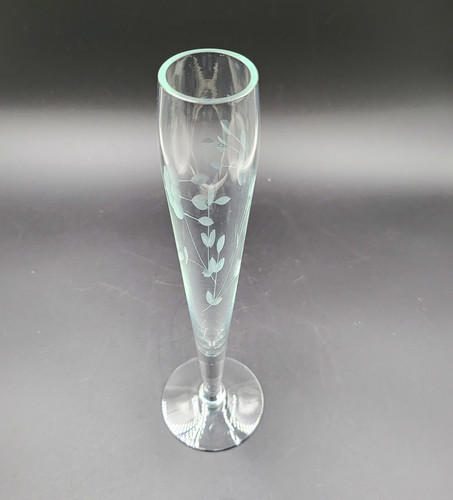 Clear etched floral - clear,