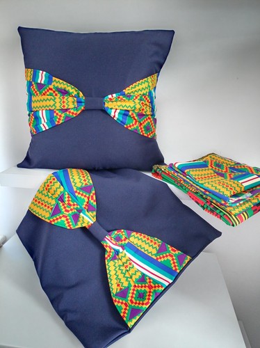 Navy blue cushion - blue, 45cm