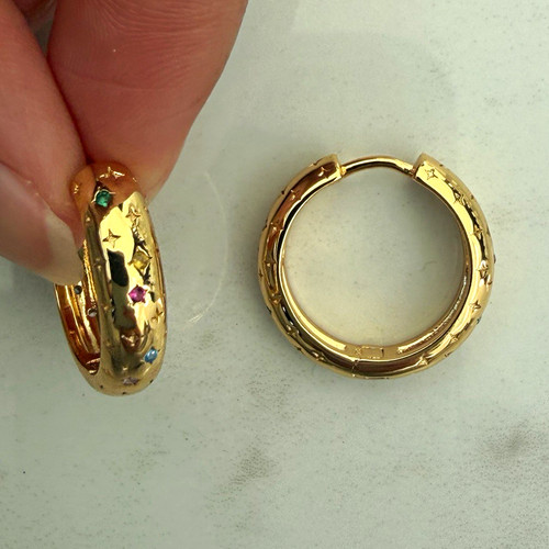 925 18k gold plated gemstone
