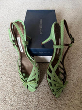 PEDRO MIRALLES UK size 6 EU 39 Leather Non Slip Mock Snakeskin Scrappy Sandals