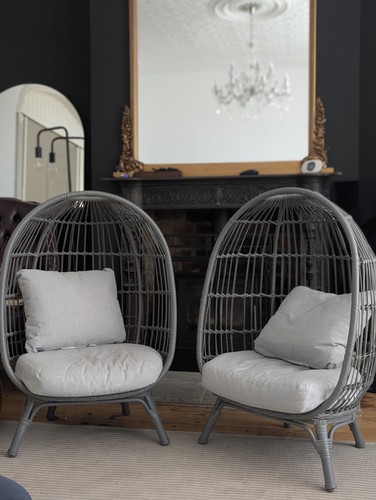 Kids egg chair rattan - rattan, effect