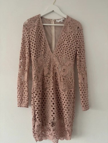 Missguided pink plunge crochet - plunge,