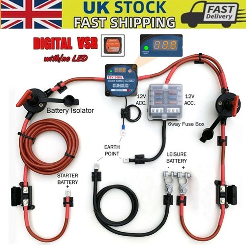 Split charge relay - charge, kit