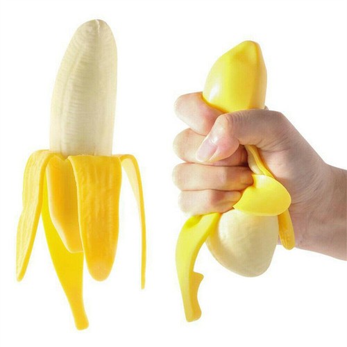 Peeled banana stretchy - peeled, soft