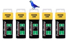 STANLEY 6mm Staples *5000 * Heavy Duty Type G, 4, 11, 140 1-TRA7045T