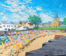 original painting: beach of