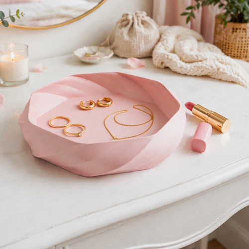 Blush pink jewelry dish - pink,