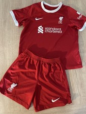 Boys Nike Liverpool Football Shirt and shorts kit age 7-8