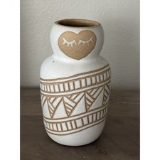 Anthropologie Gopi Shah 5.25" Flower Vase Art Pottery Planter Abstract Boho