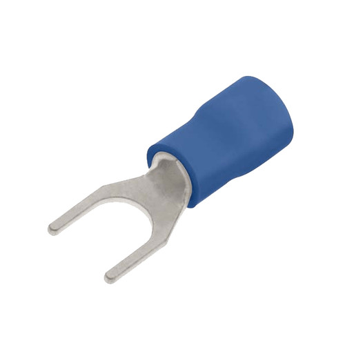 Blue spade terminals 4mm - spade, studs