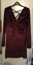 Tunic top. Burgundy velvet material. Size 12. Worn once. 