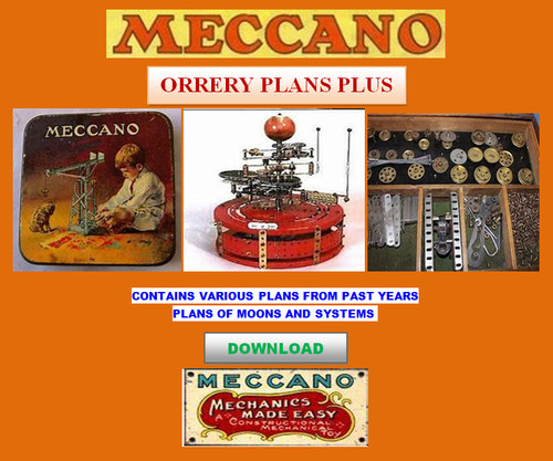 Meccano orrery plans - meccano,