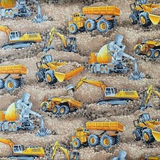 Trucks & Diggers Print 100%